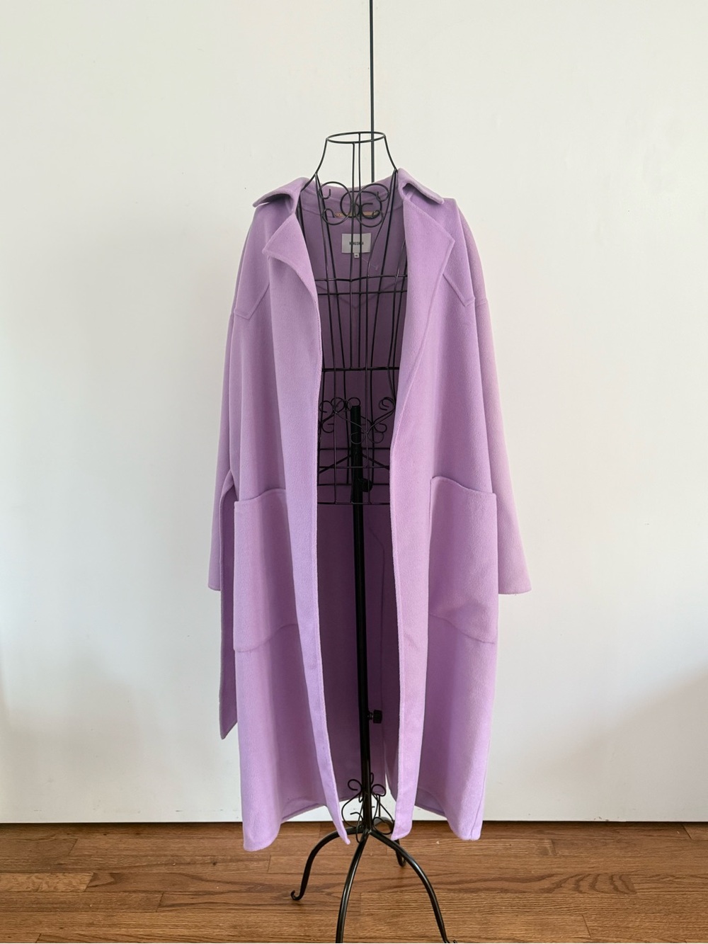 Nanushka Alamo Wool Wrap Coat Lavender Lilac Sz XS - Picture 6 of 16